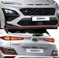 Hyundai Embleme schwarz - Set Front & Heck, Kona N