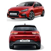 Hyundai Embleme schwarz - Set Front & Heck, i30PD...