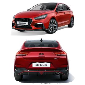 Hyundai Emblems black - Set Front & Rear, i30PD Fastback Facelift
