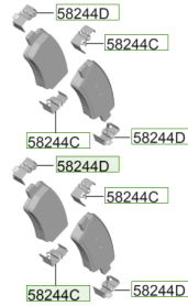 set rear brake pads, i20N