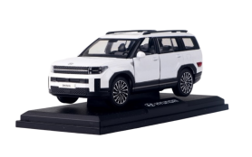 Hyundai model car, SANTA FE atlas white 1:38