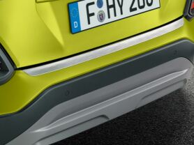 Rear bumper protection, stainless steel brushed, Kona