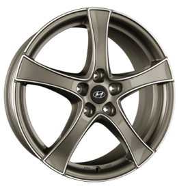 Hyundai rim, F2 Graphite Polished (18")