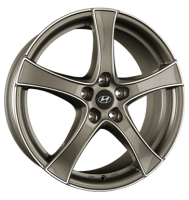 Hyundai rim, F2 Graphite Polished (18")