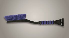 Ice scraper with broom